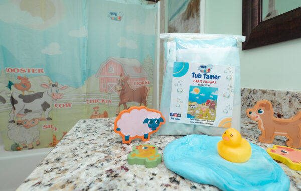 Tub Tamer Splash Free Bath - Farm Animals